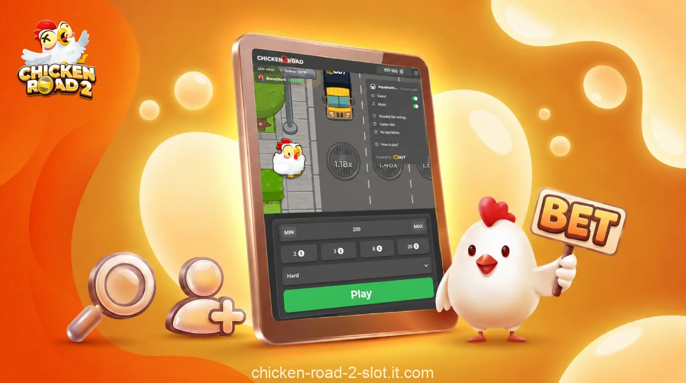 Step-by-step guide on how to place bets in Chicken Road 2
